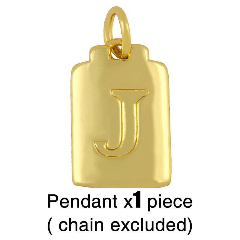 Cuban Link 26 Letter Pendant Necklace Hip Hop Style