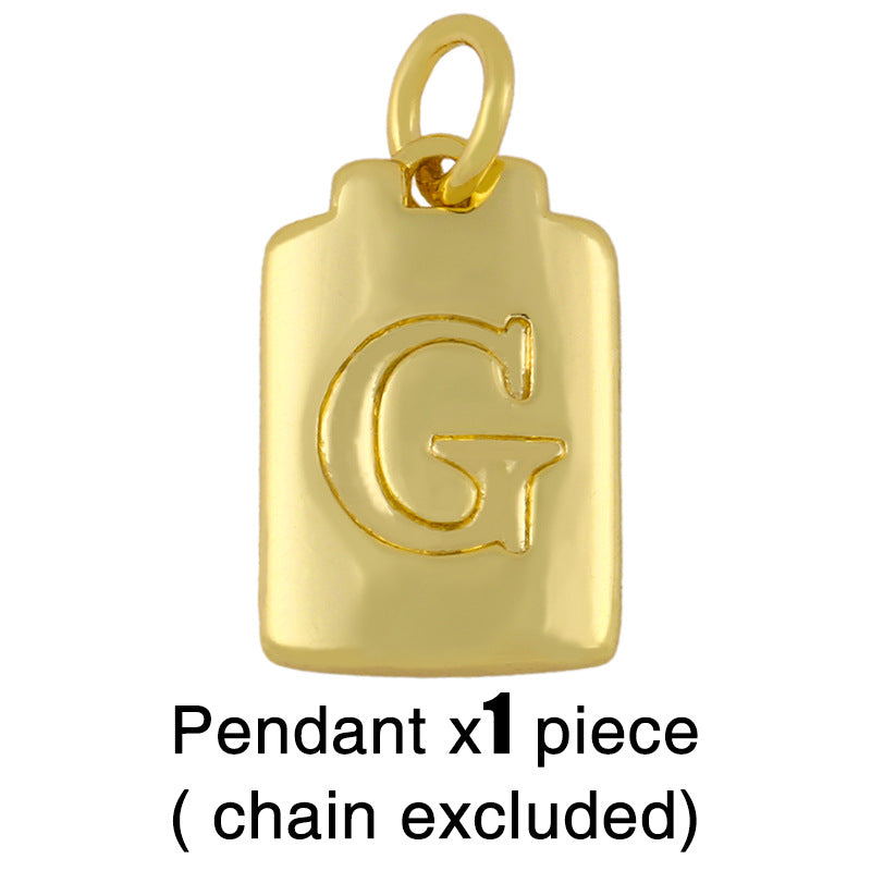 Cuban Link 26 Letter Pendant Necklace Hip Hop Style