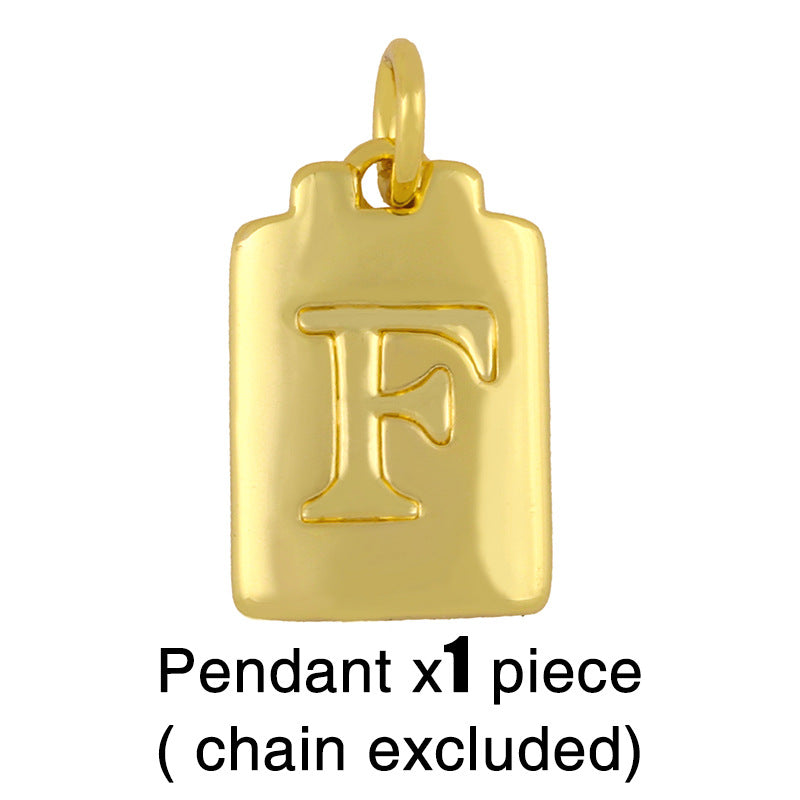 Cuban Link 26 Letter Pendant Necklace Hip Hop Style
