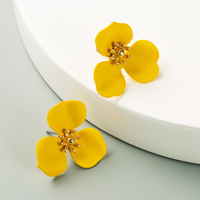 Elegant Floral Alloy Earrings