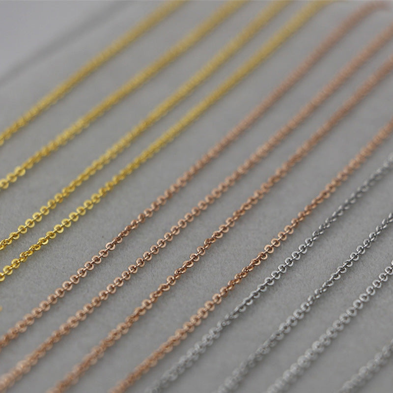 Fashion Geometric Titanium Steel Cross Chain Necklace - 18K Gold Plated
