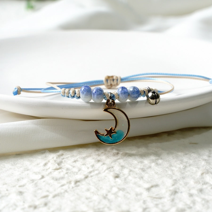 Cute Cartoon Rabbit Carrot Alloy Beaded Friendship Bracelets for Women