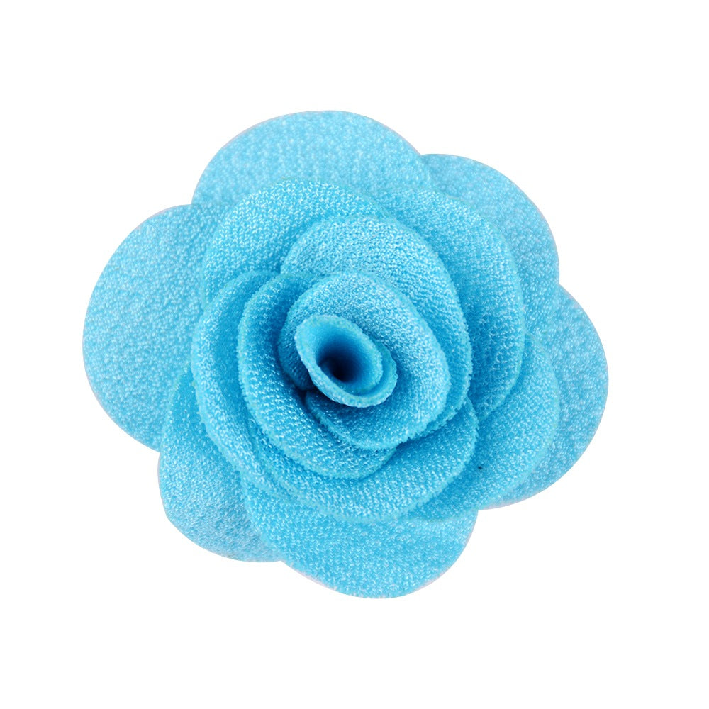 New Fashion Pastoral Rose Pearl Fabric Earrings and DIY Floral Accessories for Women