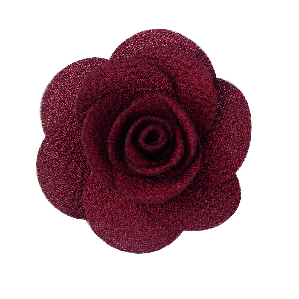New Fashion Pastoral Rose Pearl Fabric Earrings and DIY Floral Accessories for Women