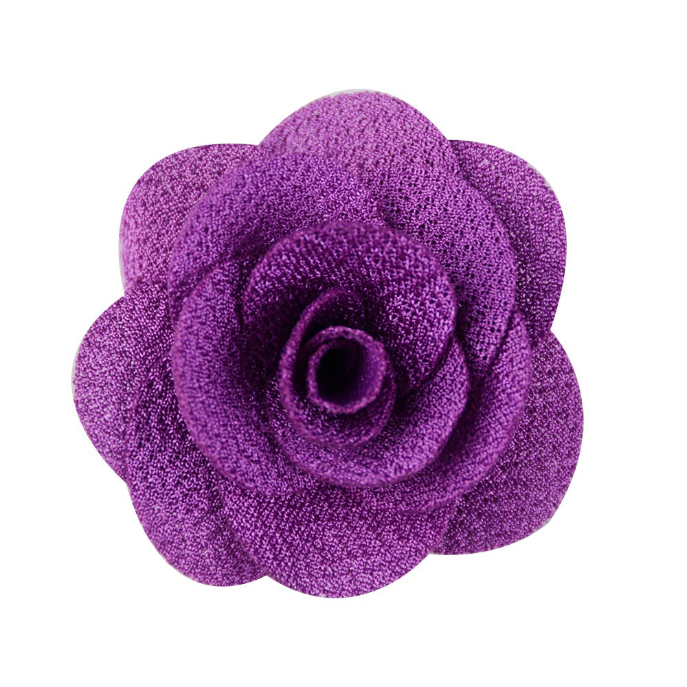 New Fashion Pastoral Rose Pearl Fabric Earrings and DIY Floral Accessories for Women