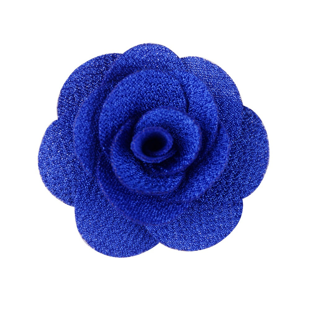 New Fashion Pastoral Rose Pearl Fabric Earrings and DIY Floral Accessories for Women