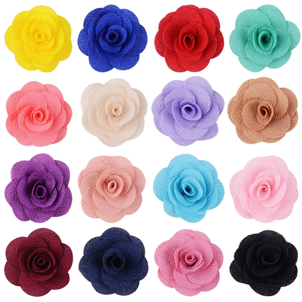 New Fashion Pastoral Rose Pearl Fabric Earrings and DIY Floral Accessories for Women