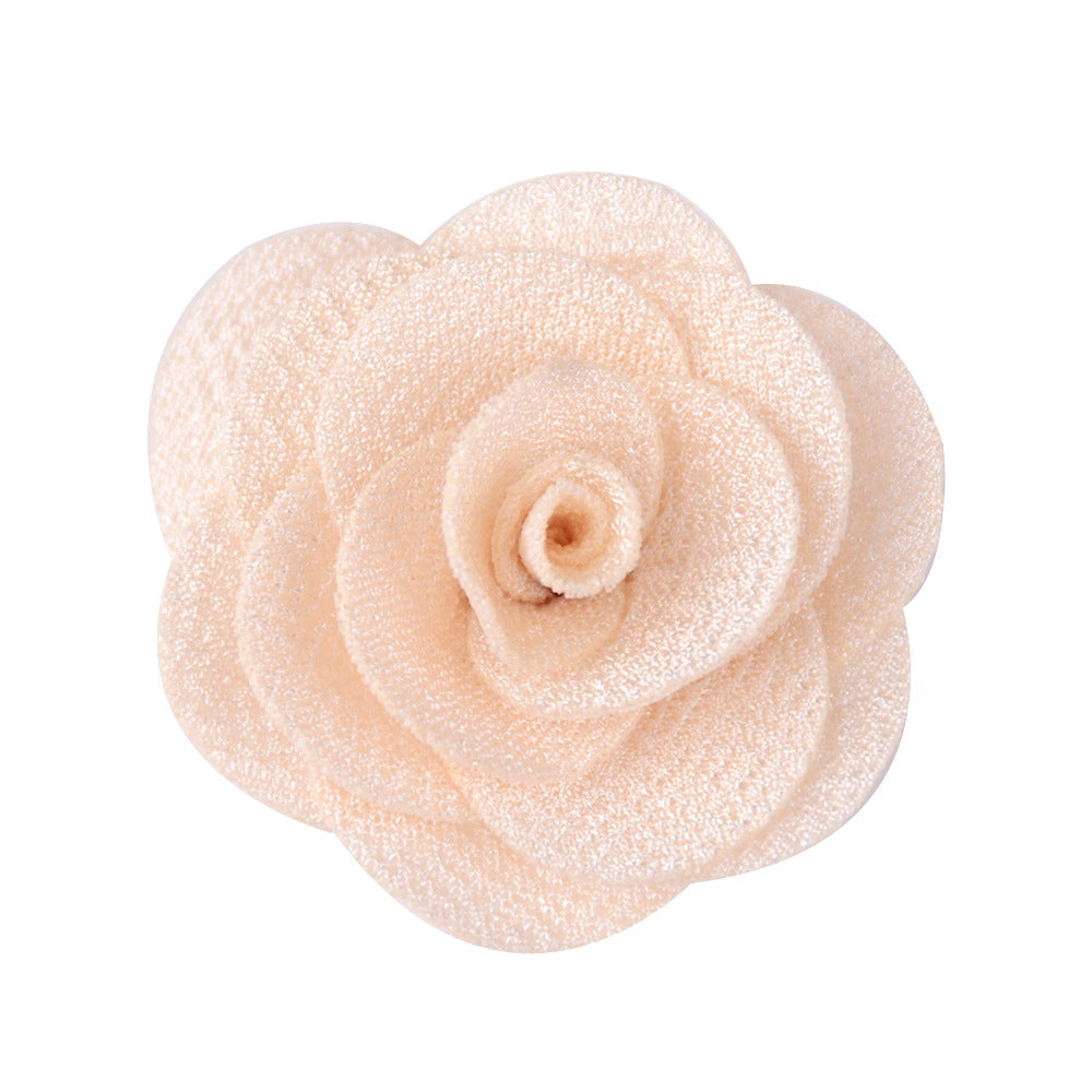 New Fashion Pastoral Rose Pearl Fabric Earrings and DIY Floral Accessories for Women