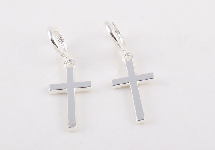 Fashion Glossy Cross Earrings E025