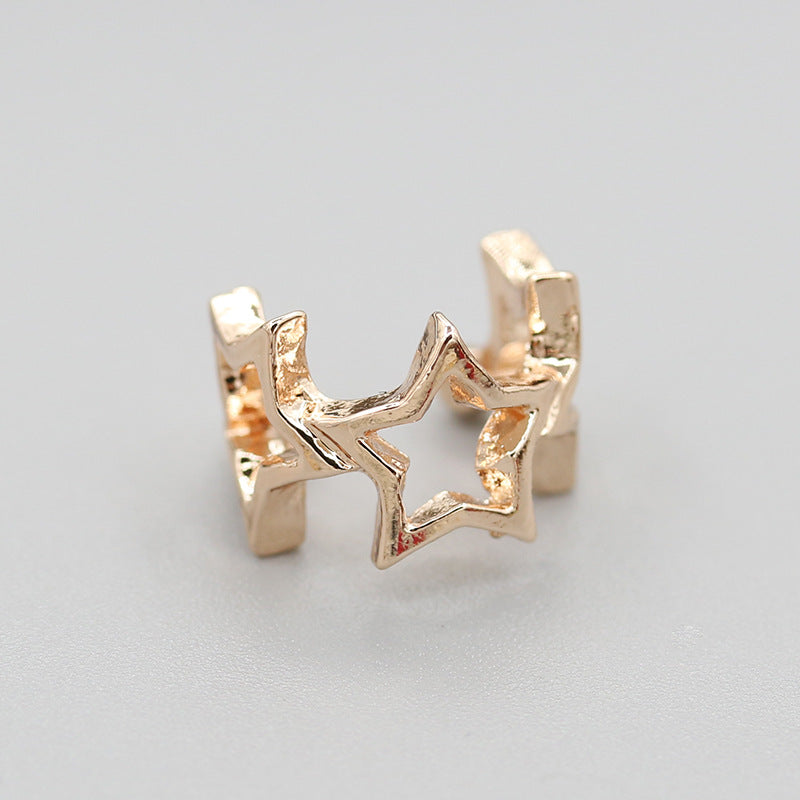Fashion Women Star Ear Cuff Clip Earrings Alloy NHDP136129