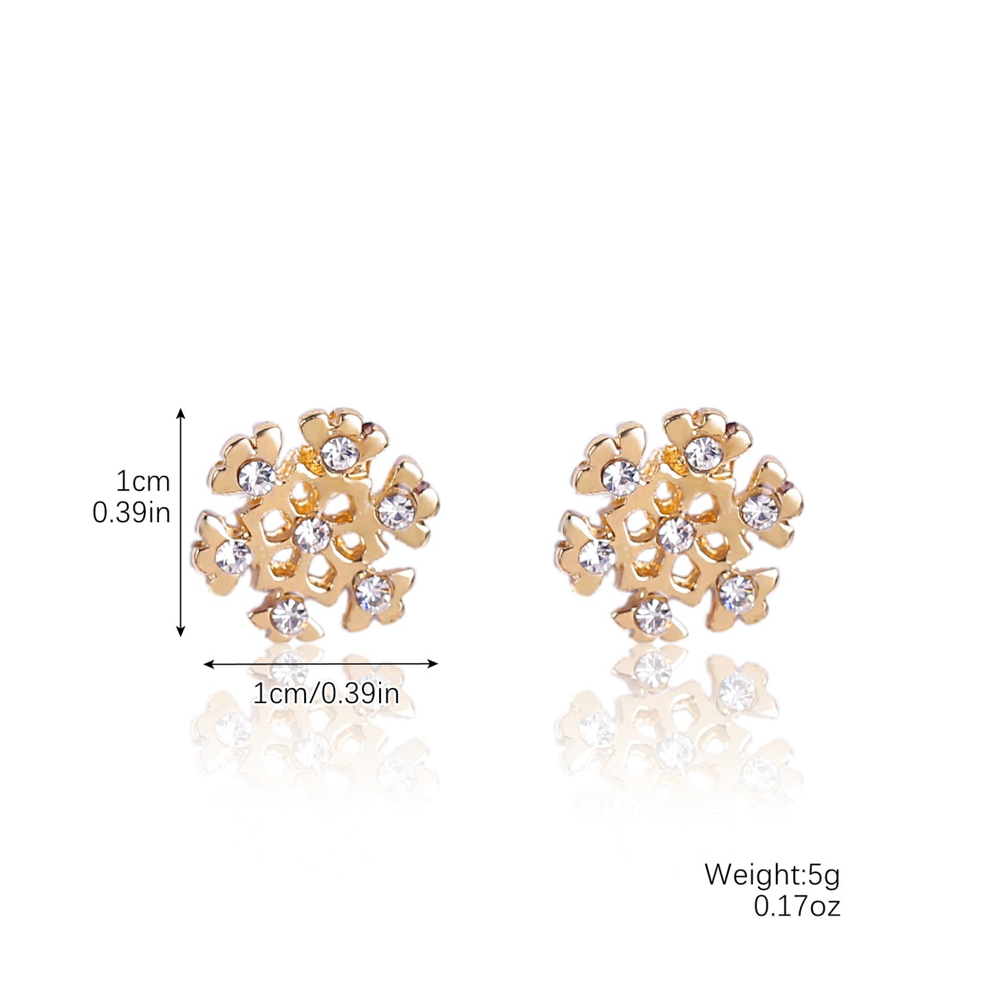 Explosive Christmas Snowflake Bell Tree Stud Earrings Set