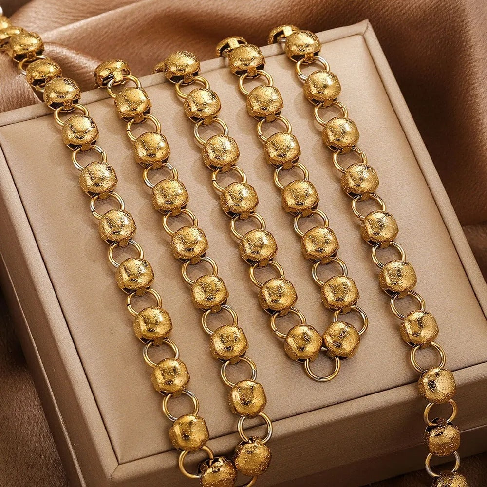 304 Stainless Steel Gold Plated DIY Necklace Chain Jewelry Accessories