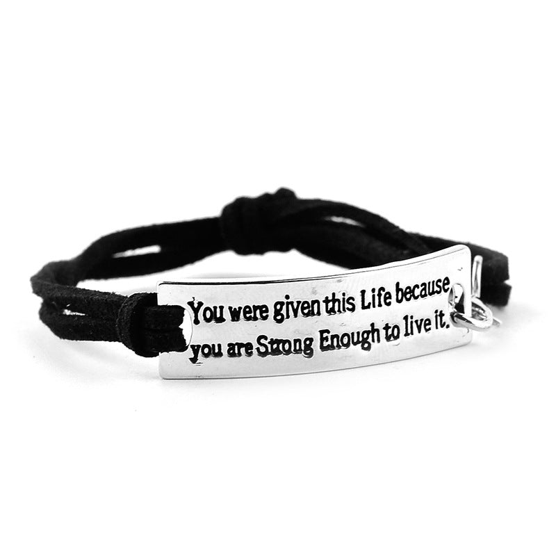 Simple Fashion Handmade Inspirational English Letter DIY Bracelet