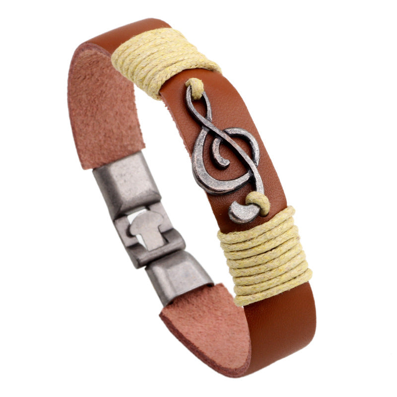 Retro Music Pattern Alloy Bracelet - Fashion Jewelry