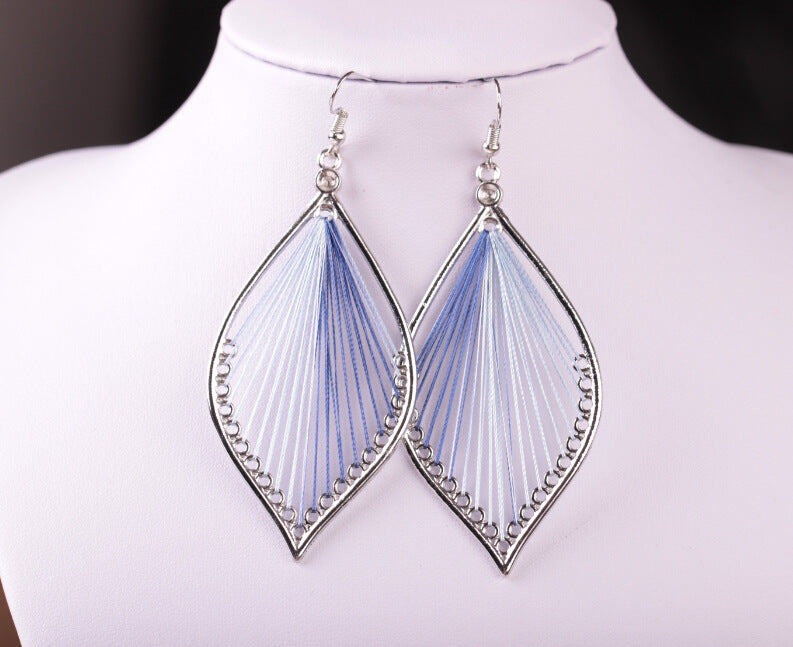 Bohemian Colorful Leaf Handcrafted Water Drop Earrings