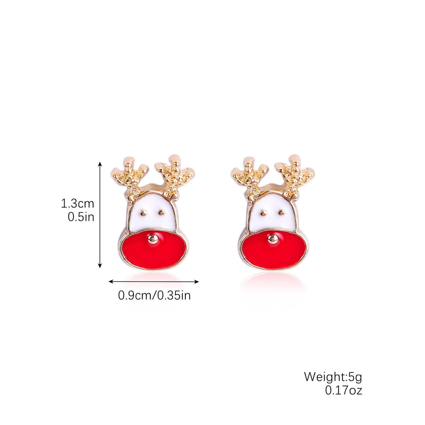 Explosive Christmas Snowflake Bell Tree Stud Earrings Set