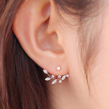 Fashion Crystal Zircon Branch Earrings for Girls