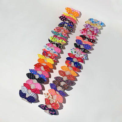50-Piece Colorful Bowknot Hair Ties Set for Kids