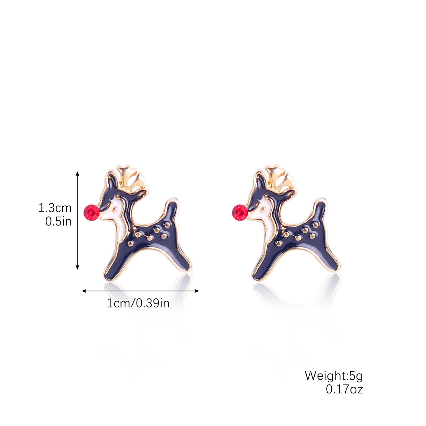 Explosive Christmas Snowflake Bell Tree Stud Earrings Set