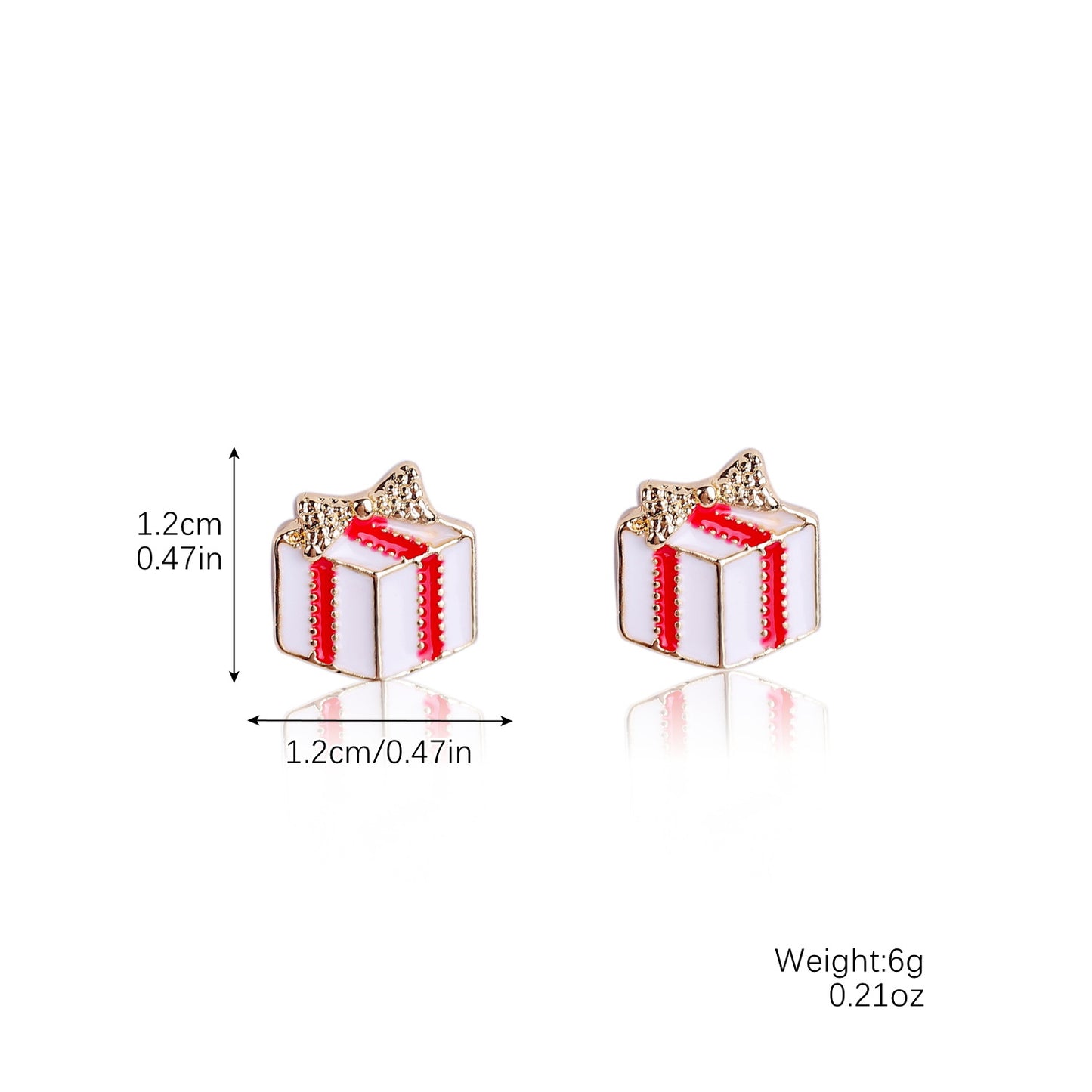 Explosive Christmas Snowflake Bell Tree Stud Earrings Set