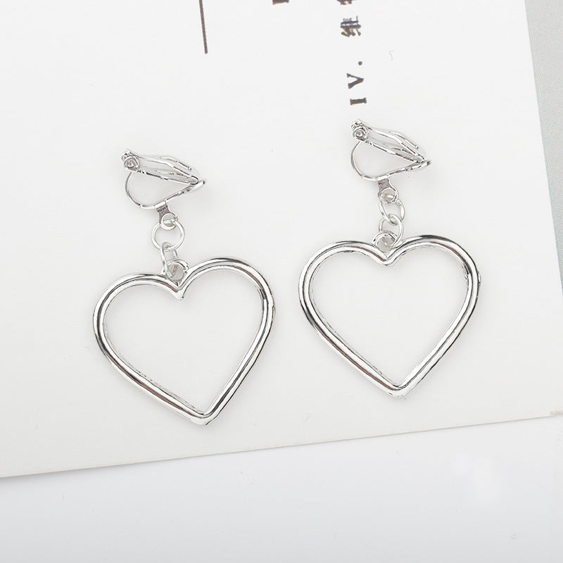 Hollow Heart Drop Earrings for Women - Fashionable Love Design Jewelry
