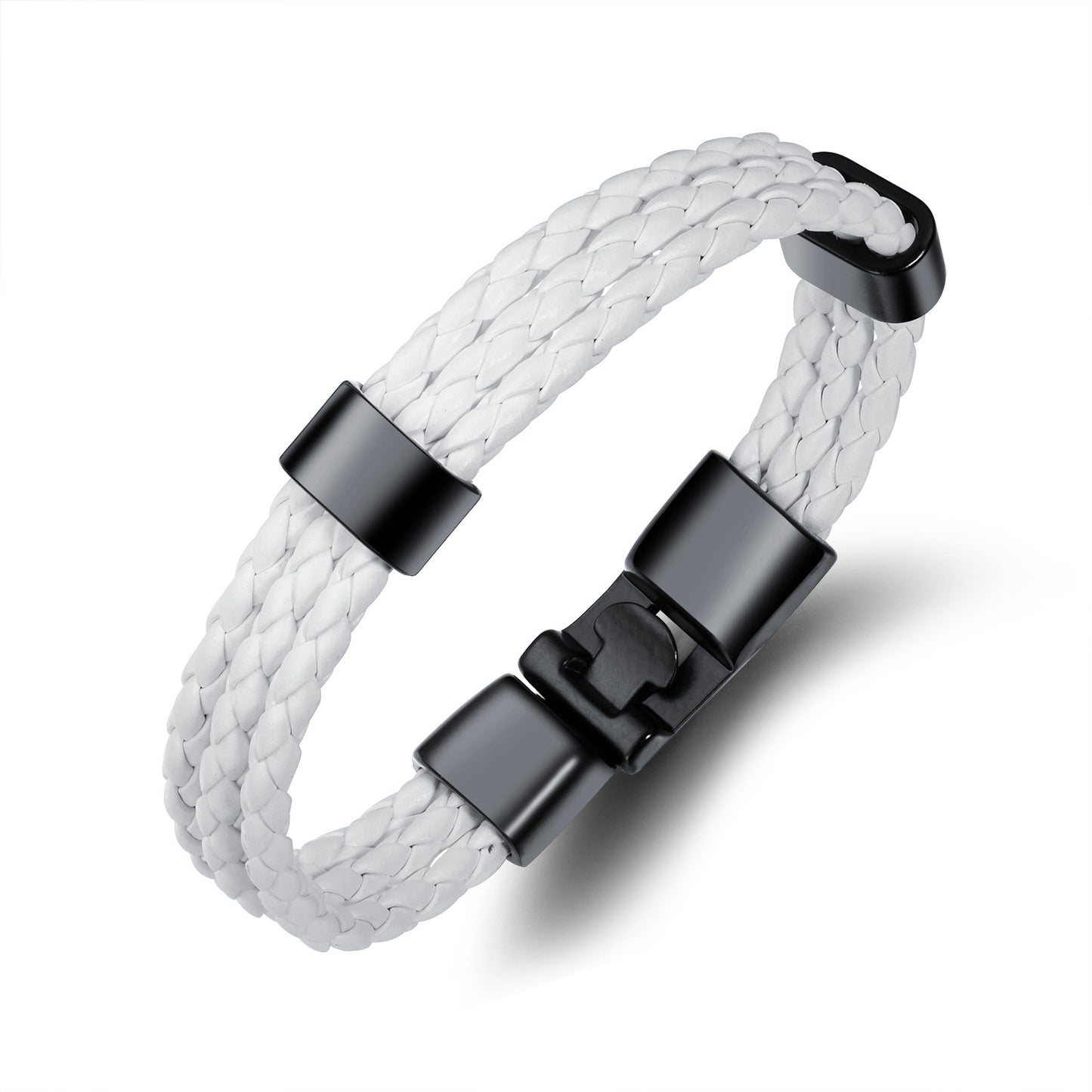 Fashion Multi-Layer Braided PU Leather Men's Bracelet