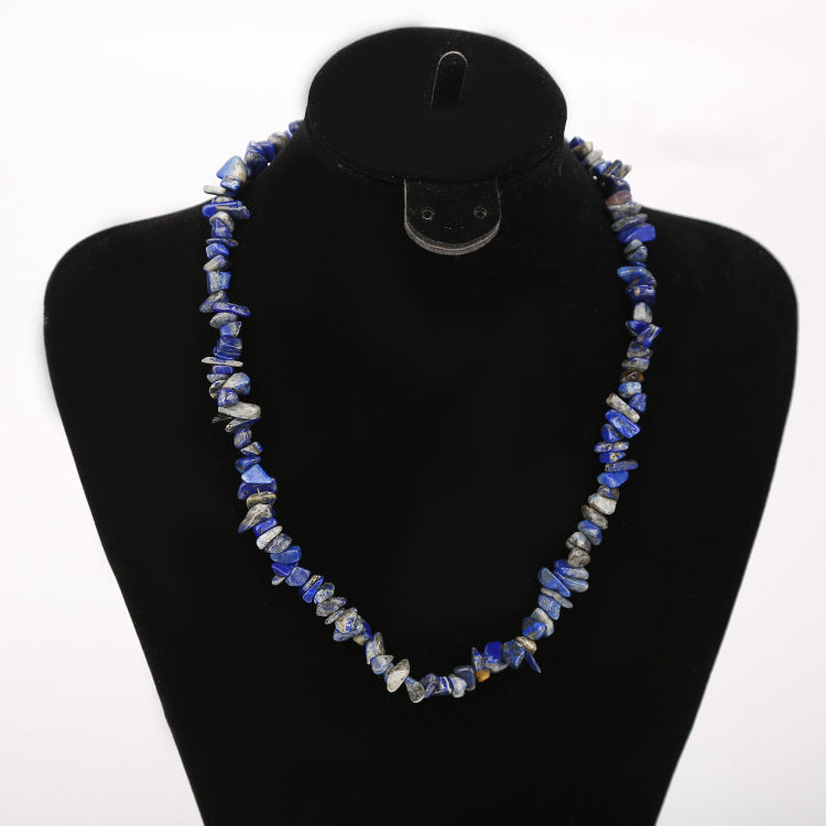 Ethnic Geometric Resin Beaded Natural Stone Necklace Multicolor Handmade Design