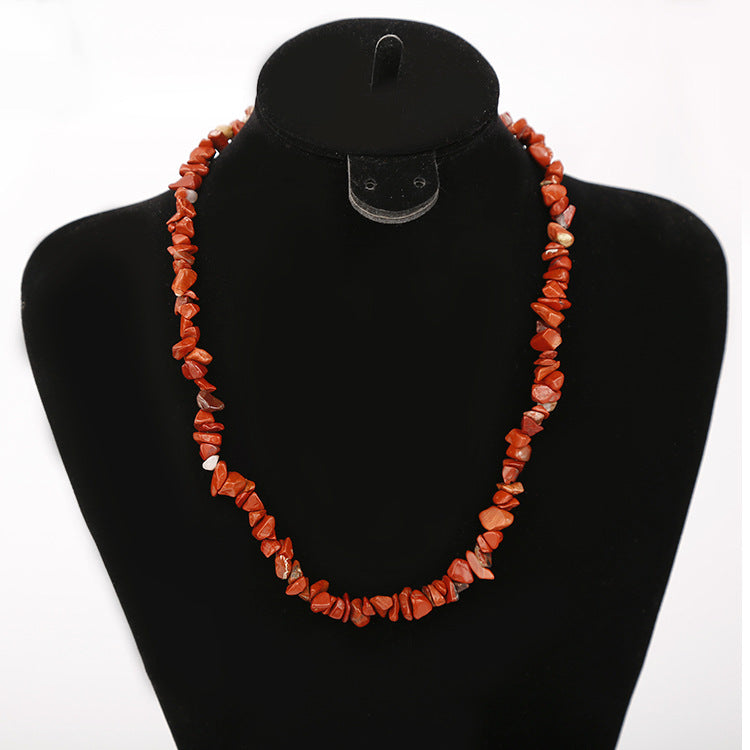 Ethnic Geometric Resin Beaded Natural Stone Necklace Multicolor Handmade Design
