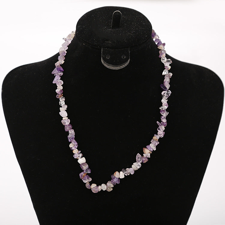 Ethnic Geometric Resin Beaded Natural Stone Necklace Multicolor Handmade Design