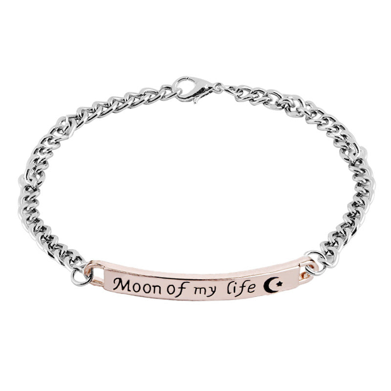 New Fashion Engraved Couple Bracelet - Moon of My Life / My Sun and Stars