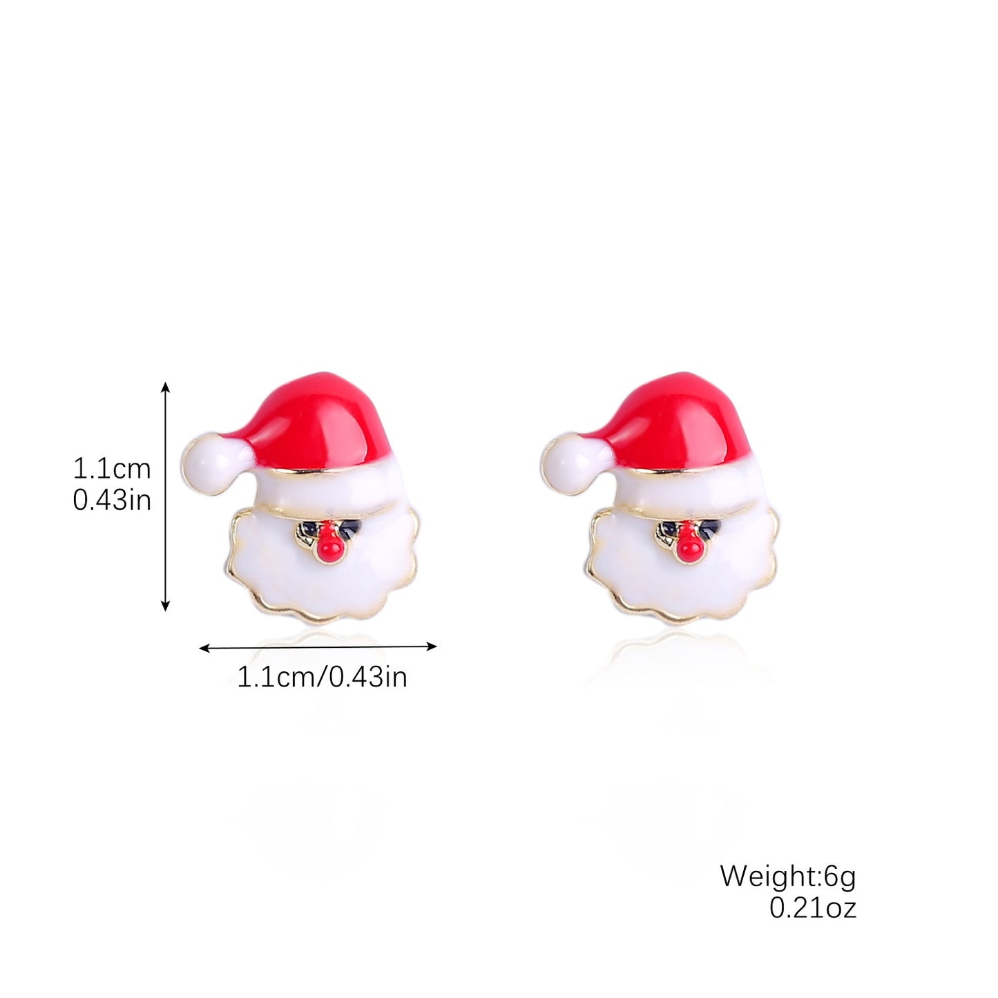 Explosive Christmas Snowflake Bell Tree Stud Earrings Set
