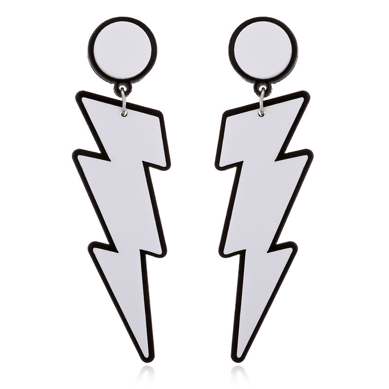 Acrylic Geometric Lightning Flower Spaceship Earrings
