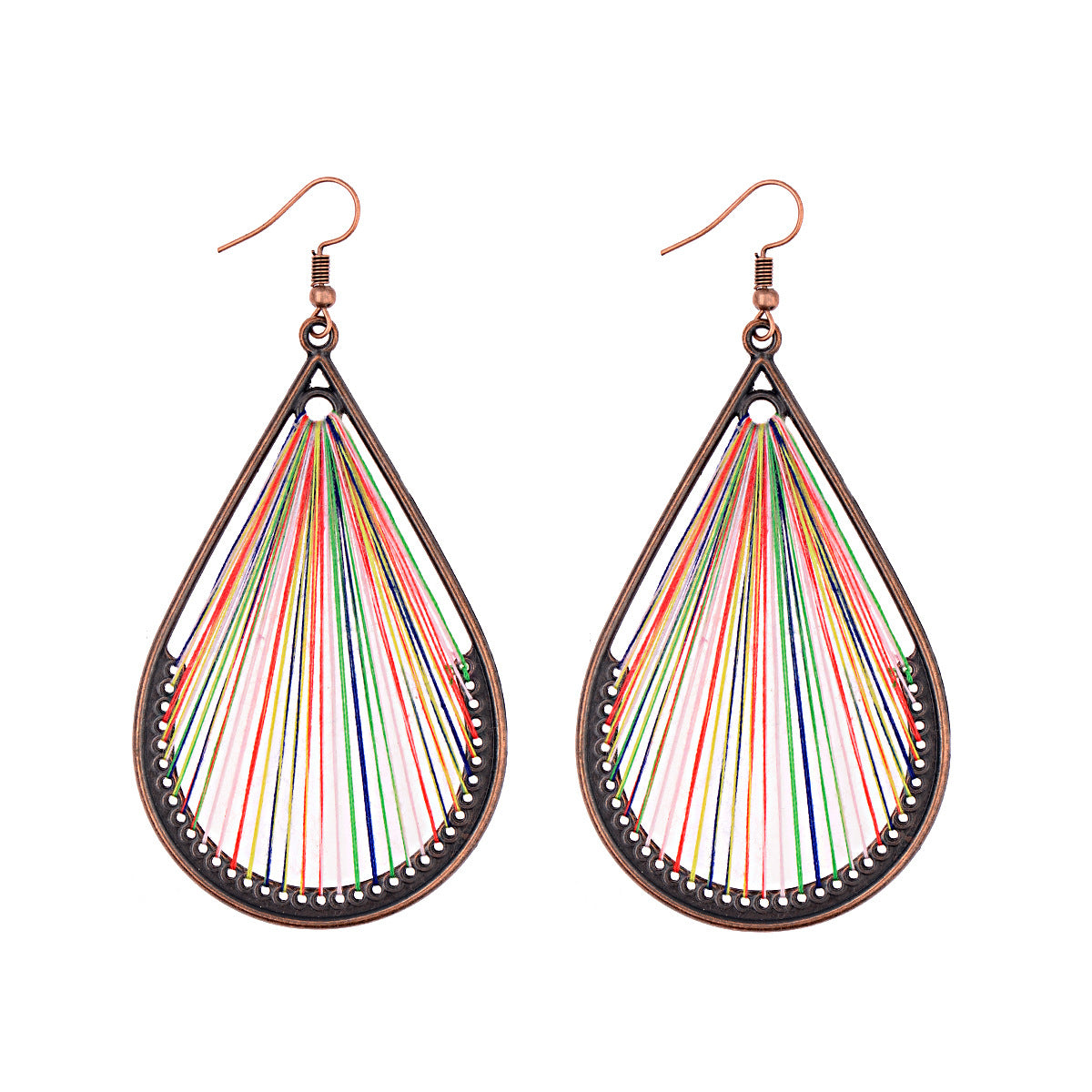 Bohemian Teardrop Woven Alloy Earrings