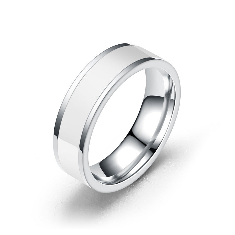 Unisex Rhinestone Stainless Steel Fashion Rings