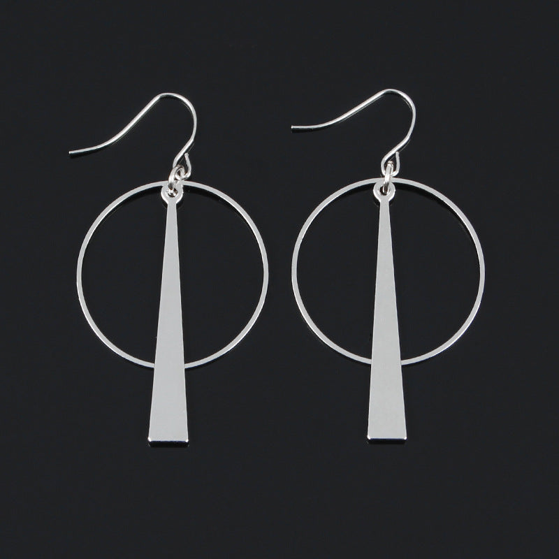 Fashion Creative Geometric Circle Long Earrings Statement Jewelry