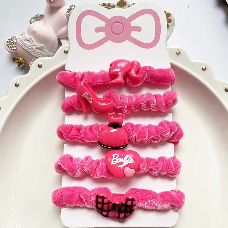 Autumn Winter Plush Elastic Cartoon Hair Band for Girls