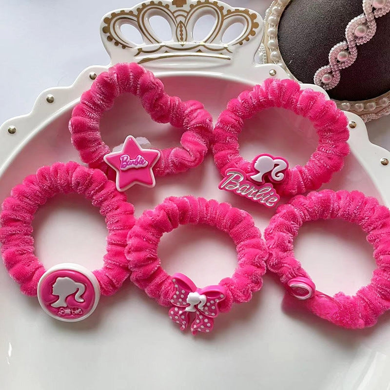 Autumn Winter Plush Elastic Cartoon Hair Band for Girls