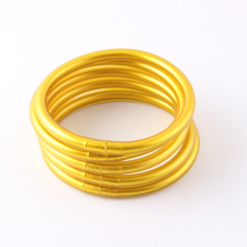 Classic Style Matte Silicone Women's Bangle Bracelet