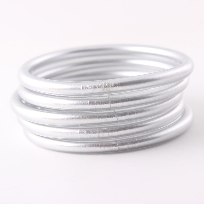 Classic Style Matte Silicone Women's Bangle Bracelet