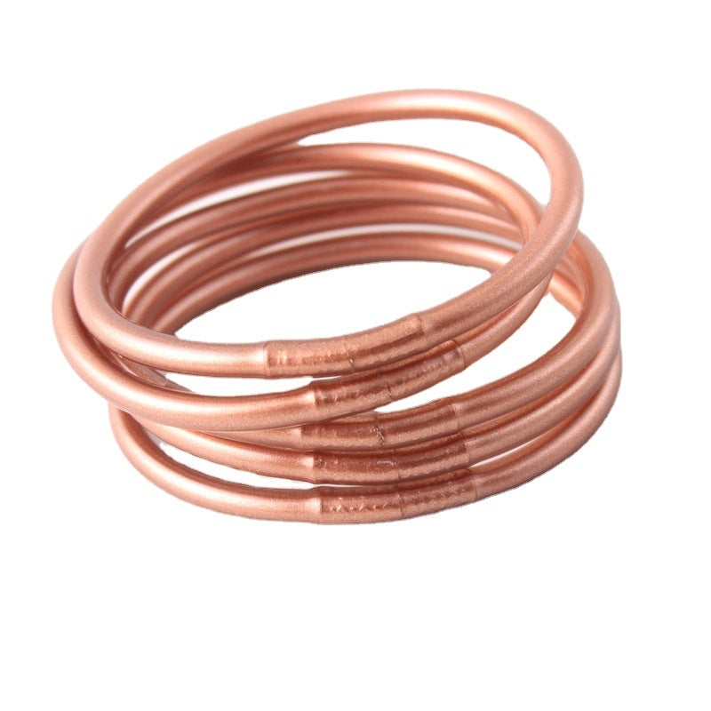 Classic Style Matte Silicone Women's Bangle Bracelet