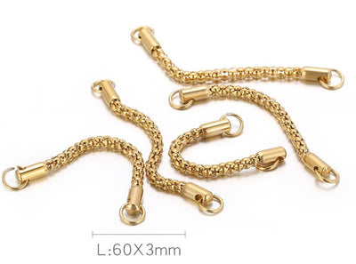 Geometric Stainless Steel Jewelry Accessories for Necklaces and Bracelets - Chains, Buckles, and Hardware Components