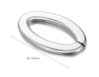 "Geometric Oval Stainless Steel DIY Jewelry Connectors for Bracelets and Necklaces"