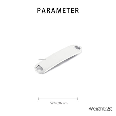 "Stainless Steel Rectangle Double Hole Curved Bracelet DIY Jewelry Accessories"