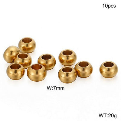 "Stainless Steel Polished Jewelry Beads and Accessories for DIY Crafting"