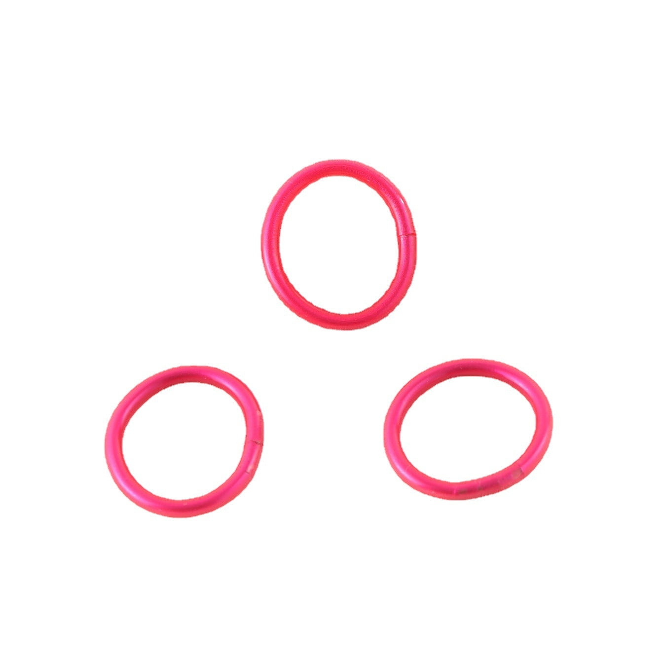 Basic Solid Color Plastic Women's Rings Set with Gold Foil Accents