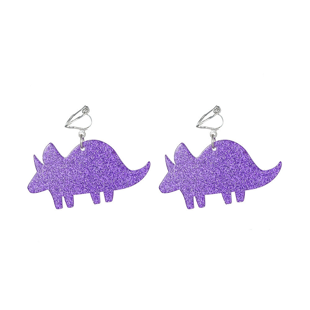 Cartoon Dinosaur Acrylic Earrings for Kids - Creative and Stylish Design