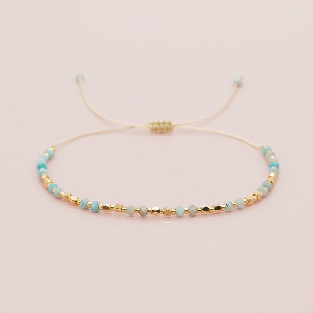 Casual Bohemian Natural Stone Beaded Handmade Bracelet