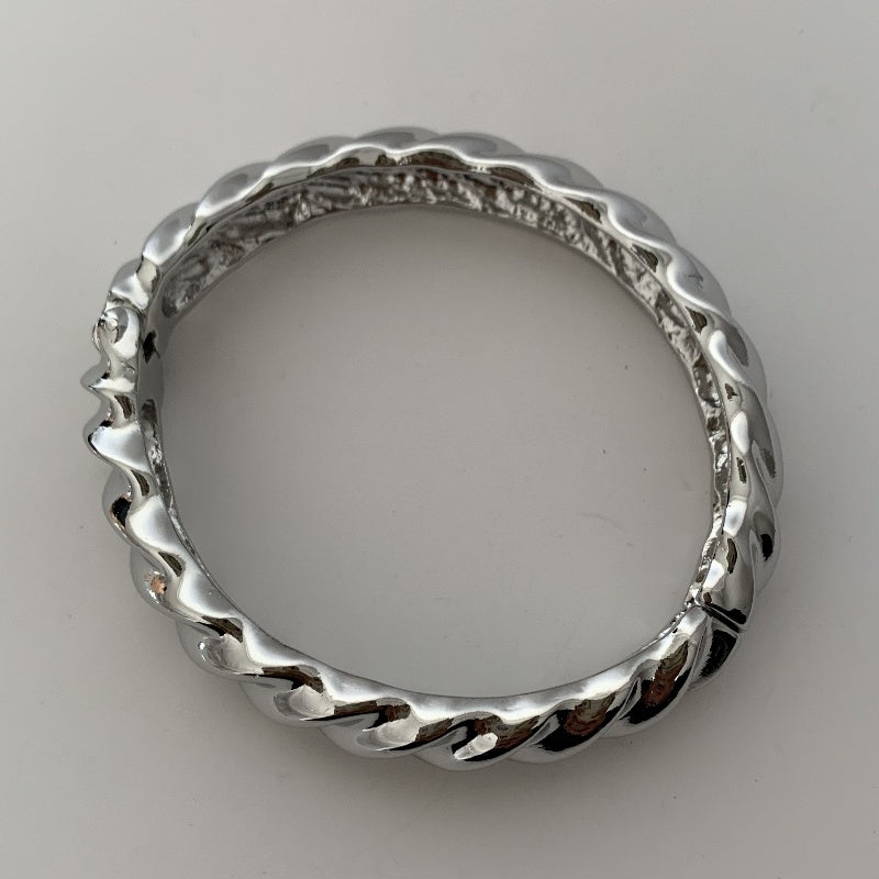 Casual Hip-Hop Gold Plated Adjustable Alloy Bangle Bracelet