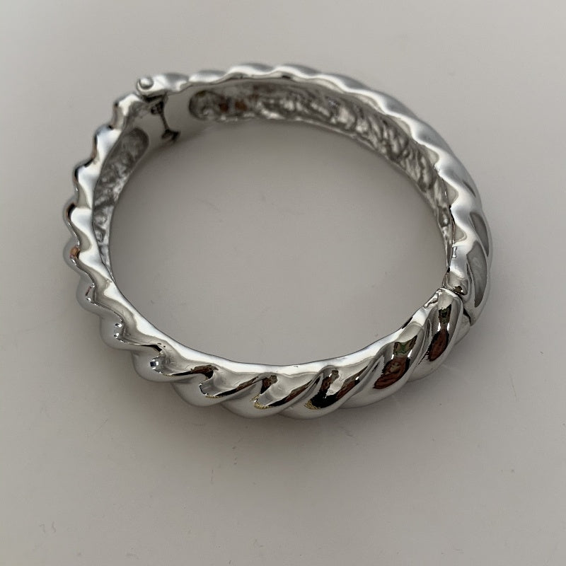 Casual Hip-Hop Gold Plated Adjustable Alloy Bangle Bracelet