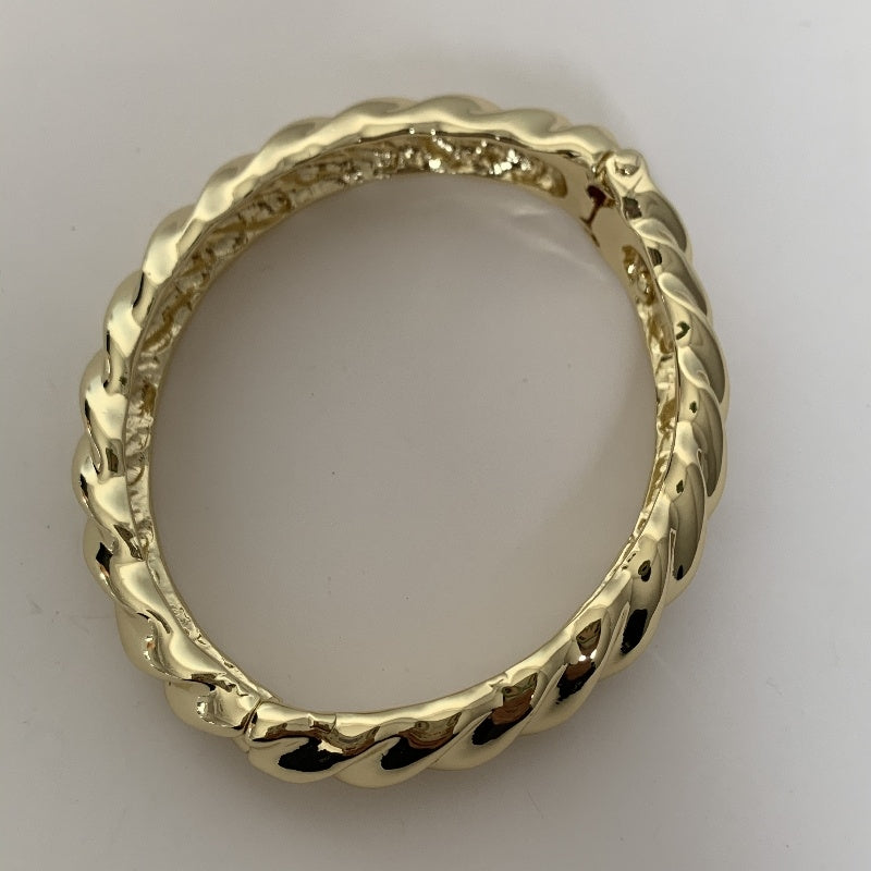 Casual Hip-Hop Gold Plated Adjustable Alloy Bangle Bracelet